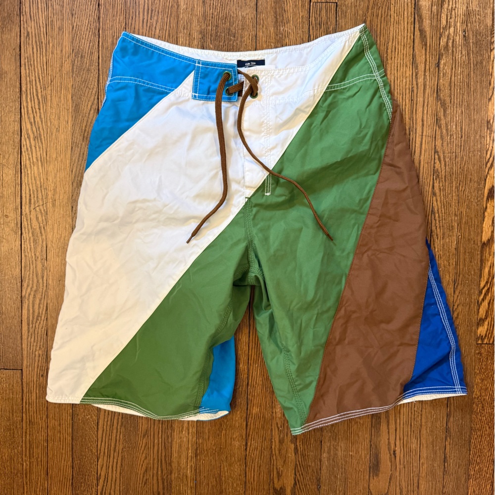 Stylish Men's Colorblock Swim Board Shorts